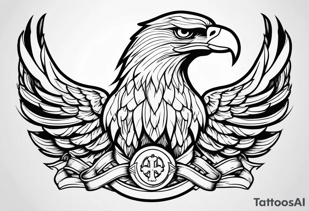 eagle Christian catholic for shoulder tattoo idea