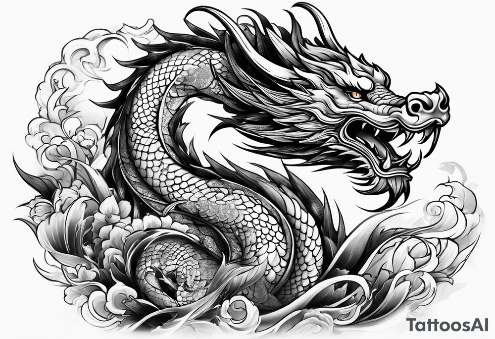 eastern dragon tatoo for woman tattoo idea