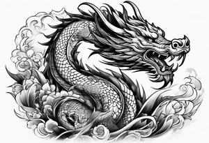 eastern dragon tatoo for woman tattoo idea