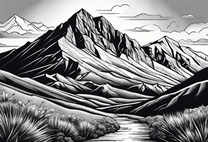 Pikes peak Colorado mountain tattoo idea