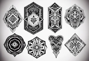 Dwa klocki domina zamiast kropek delikatne serca . Jeden z liczbą 4 i 3 drugi z 3 i 6 tak żeby były złączone trójkami . tattoo idea
