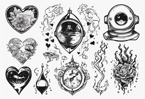 “You’re diving into my heart with your love” tattoo idea