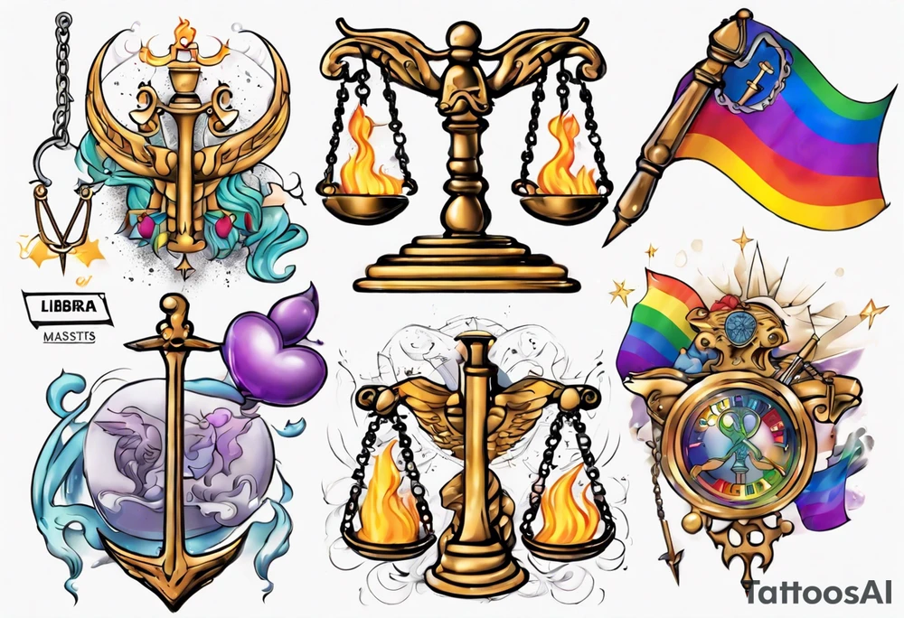 Gay pride Massachusetts libra tattoo idea