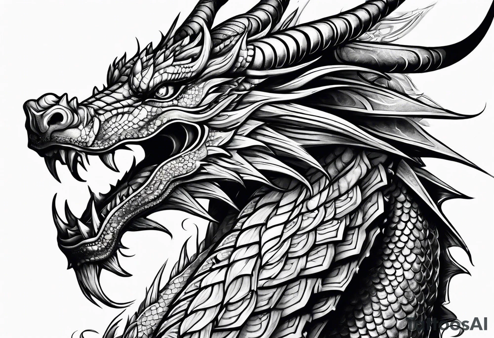 dragon , long tattoo idea