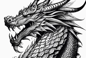dragon , long tattoo idea