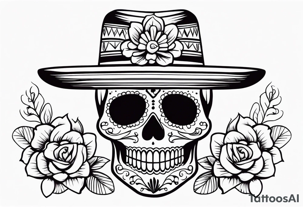 Mexico day of dead tattoo idea
