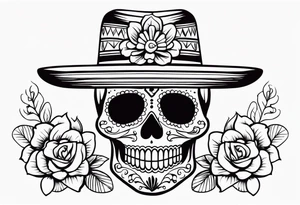 Mexico day of dead tattoo idea