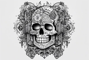 Circuits in a single jigsaw piece tattoo idea