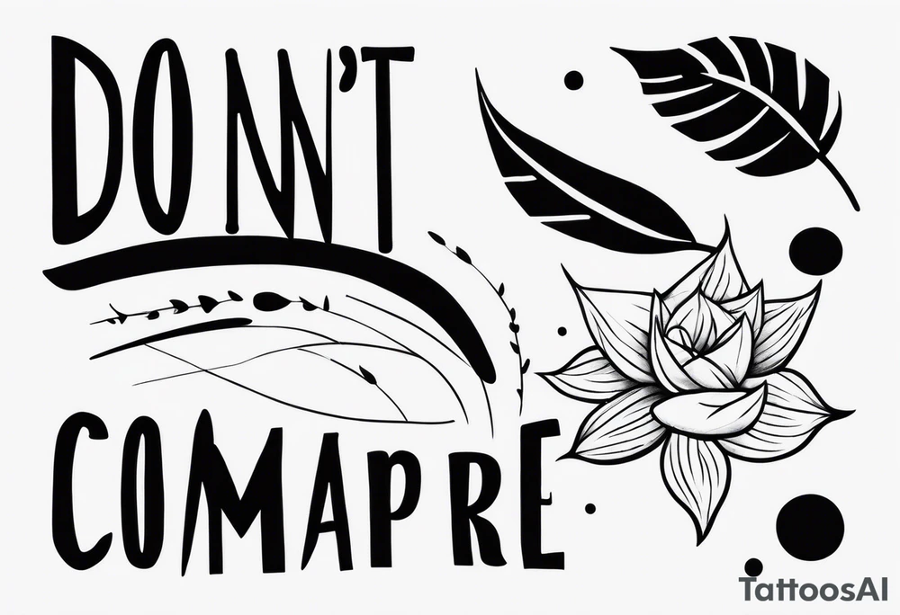 Don’t compare tattoo idea