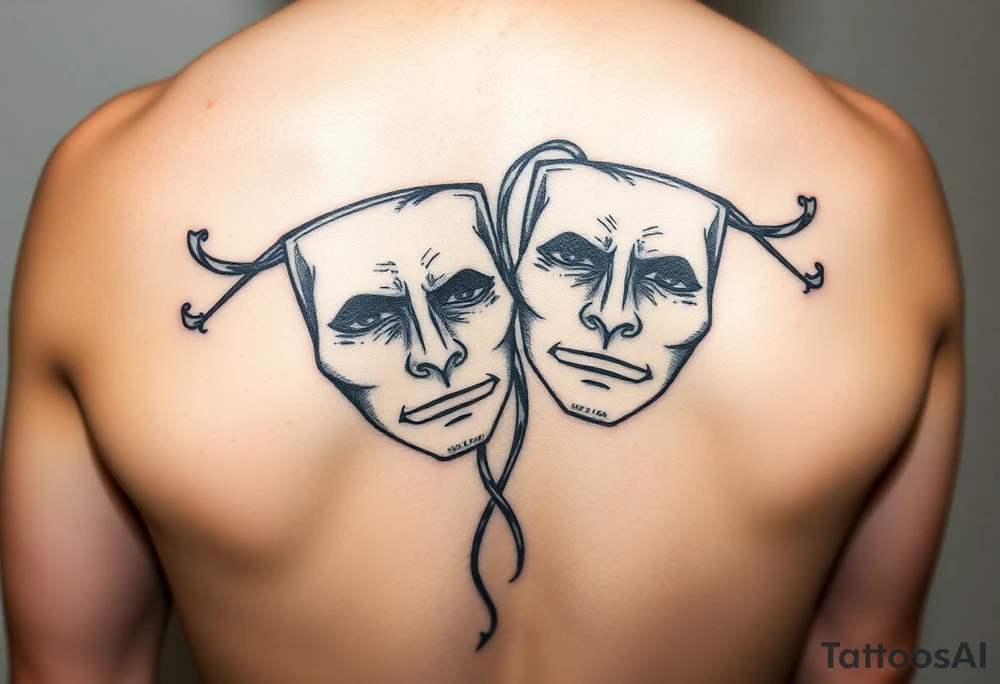 proverbs 26: 25-26
He who hates, disguises it with his lips, And lays up deceit within himself,Their hatred may be concealed by deception, but their wickedness will be exposed in the assembly half sleeve with theater masks tattoo idea
