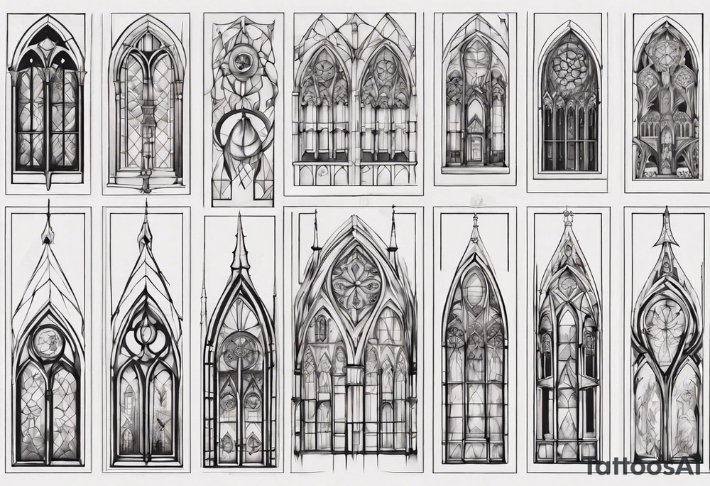 Gothic cathedral window tattoo idea