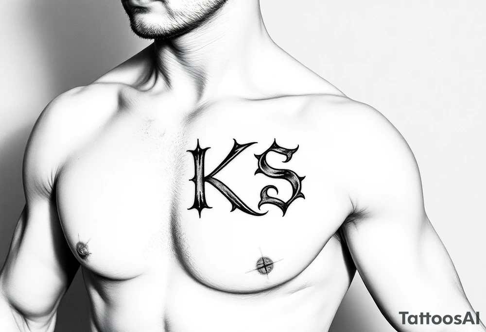 Tatuaje de Hongo que tenga escritas las letras "KS" tattoo idea