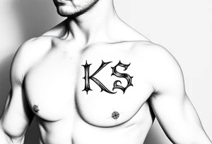 Tatuaje de Hongo que tenga escritas las letras "KS" tattoo idea
