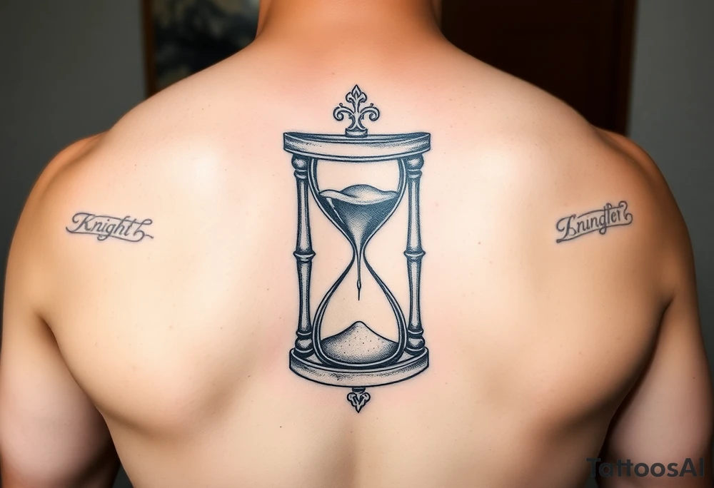 Knight hourglass tattoo idea