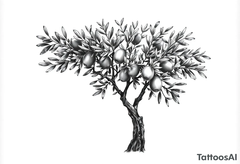 Olive tree tattoo idea