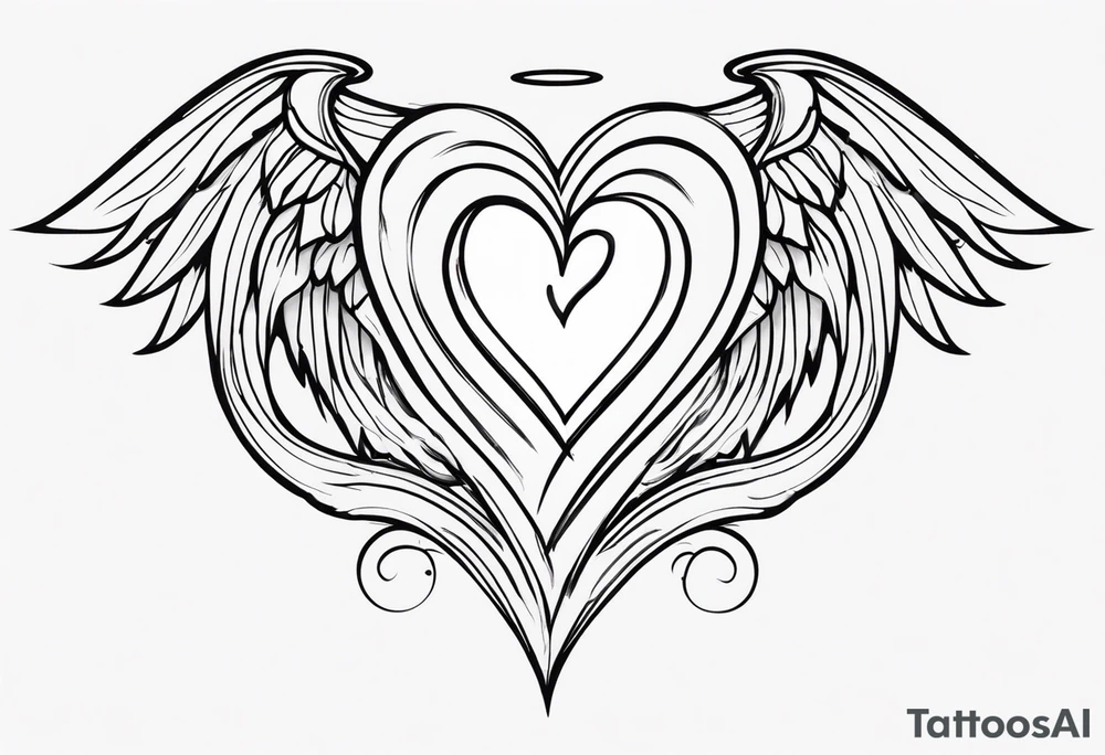 angel devil heart/wings tattoo idea