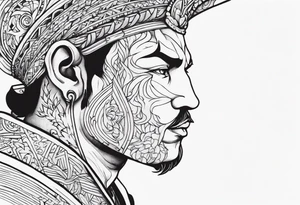 Half philosopher half warrior tattoo idea