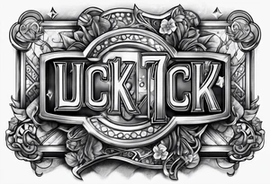 luck number 7 poker machine tattoo idea