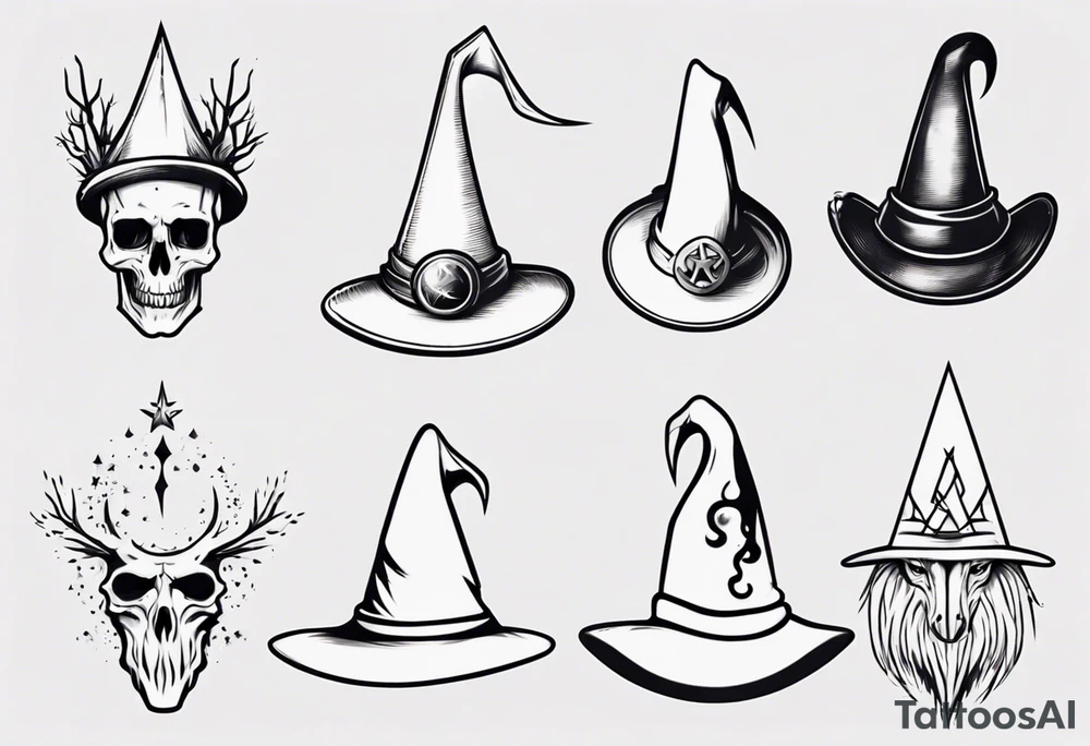 White witch hat tattoo idea
