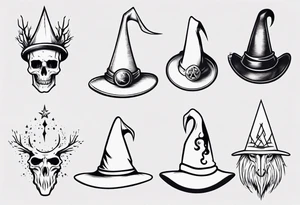 White witch hat tattoo idea