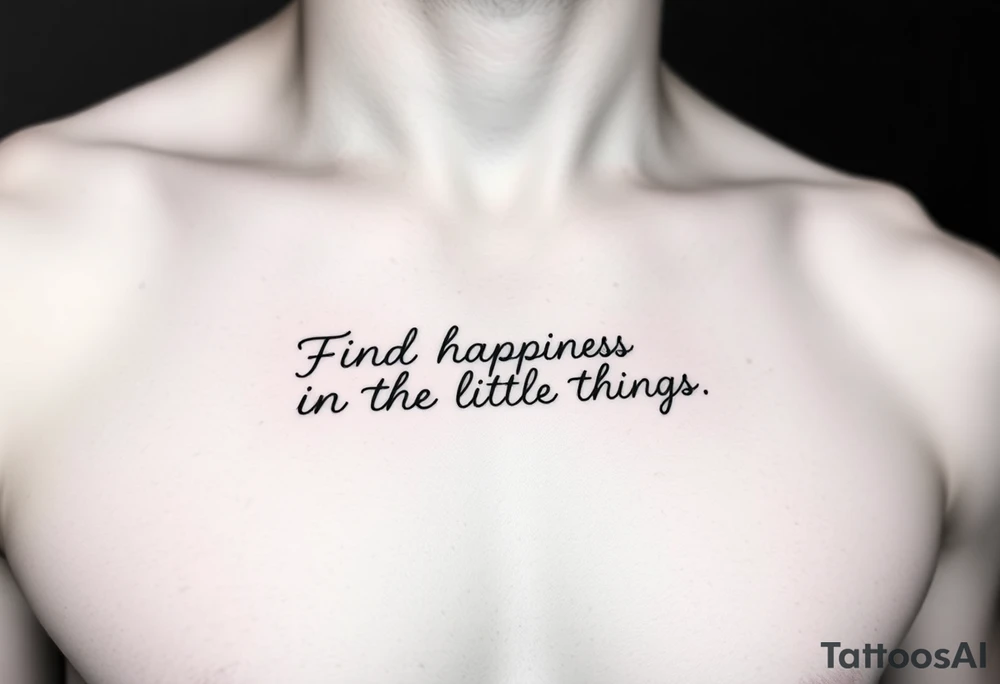 Find happiness in the little things on rib tattoo idea