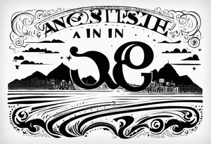 A.O. In big letters across the sky tattoo idea