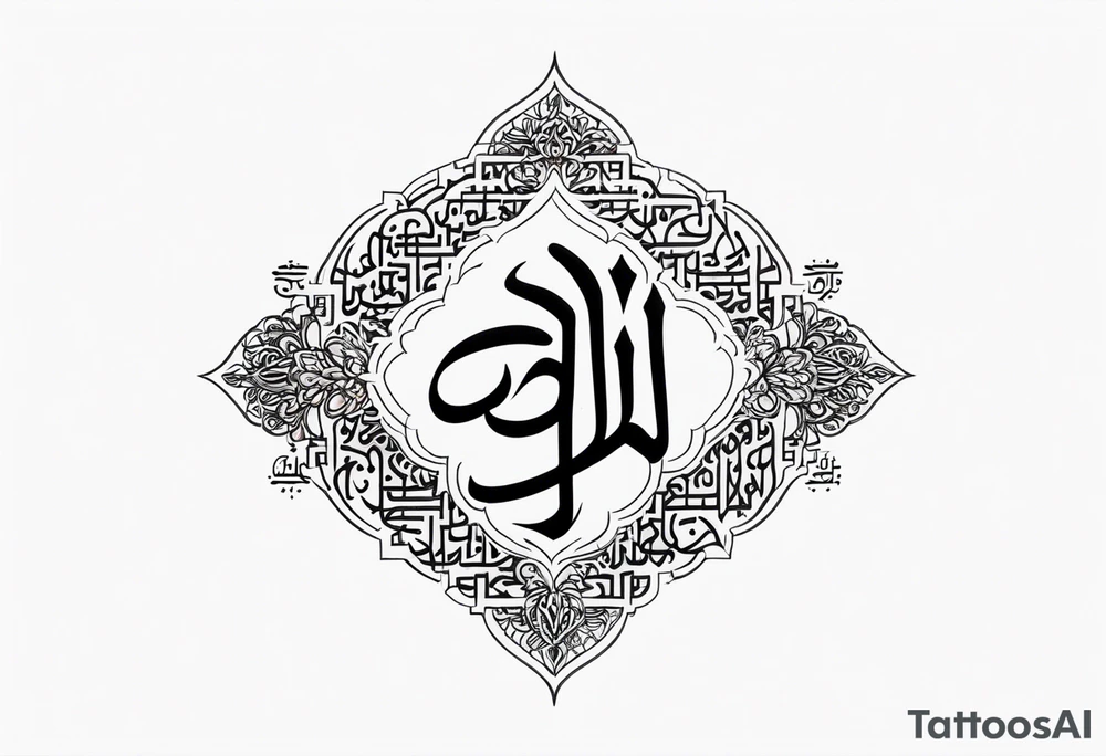 Quote in arabic calligraphy tattoo idea