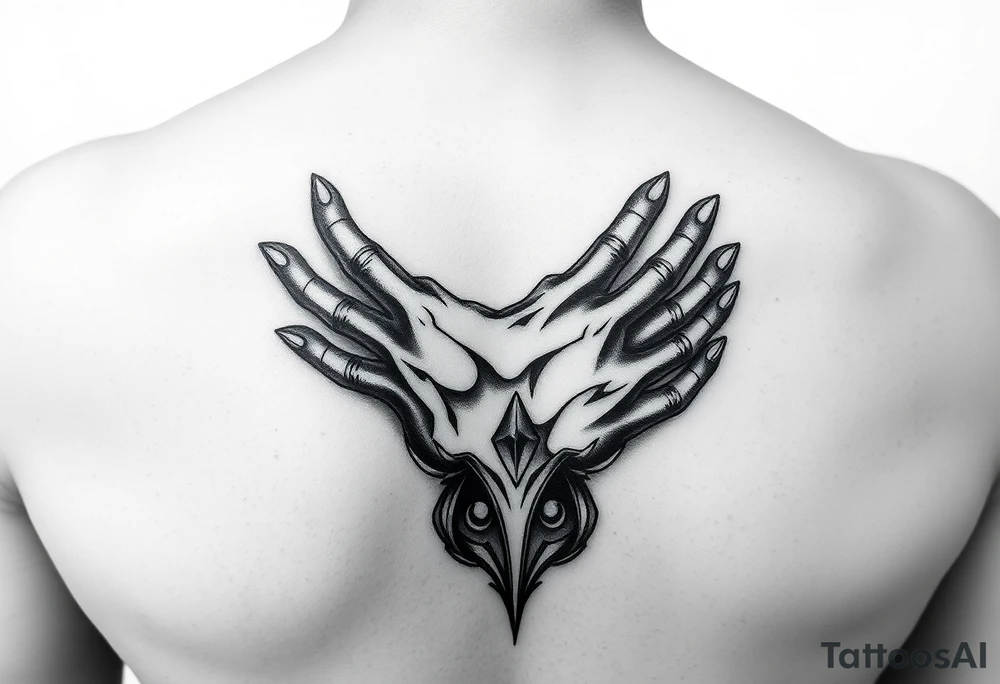 Prussian black work hand tattoo tattoo idea