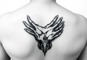 Prussian black work hand tattoo tattoo idea