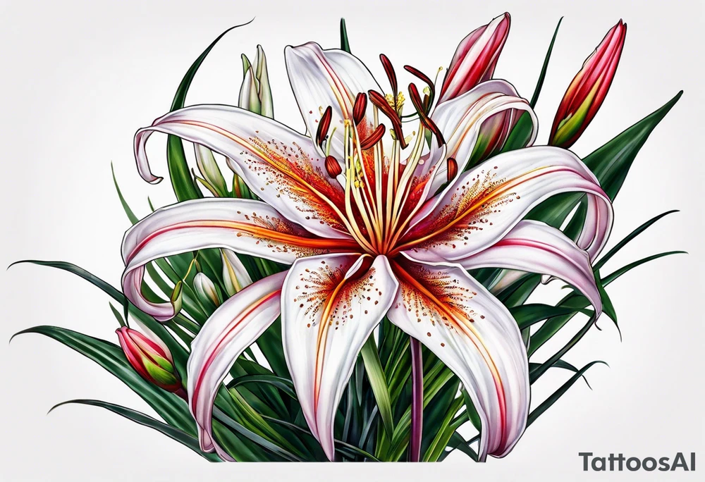 spider lily tattoo idea