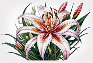 spider lily tattoo idea
