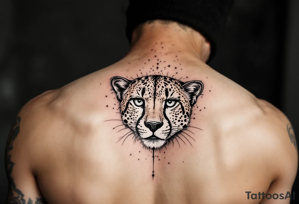 realistic cheetah tattoo idea