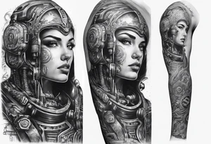 Brutal sleeve tattoo adeptus mechanicus tattoo idea