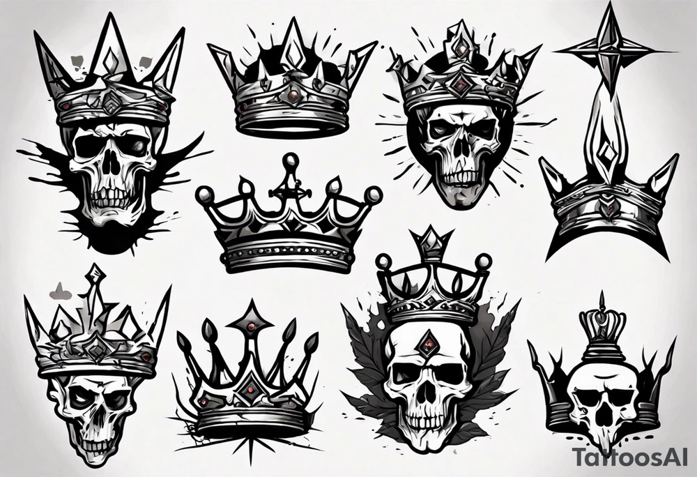 kings crown war tattoo idea
