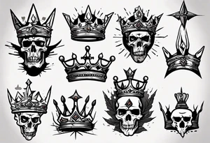 kings crown war tattoo idea