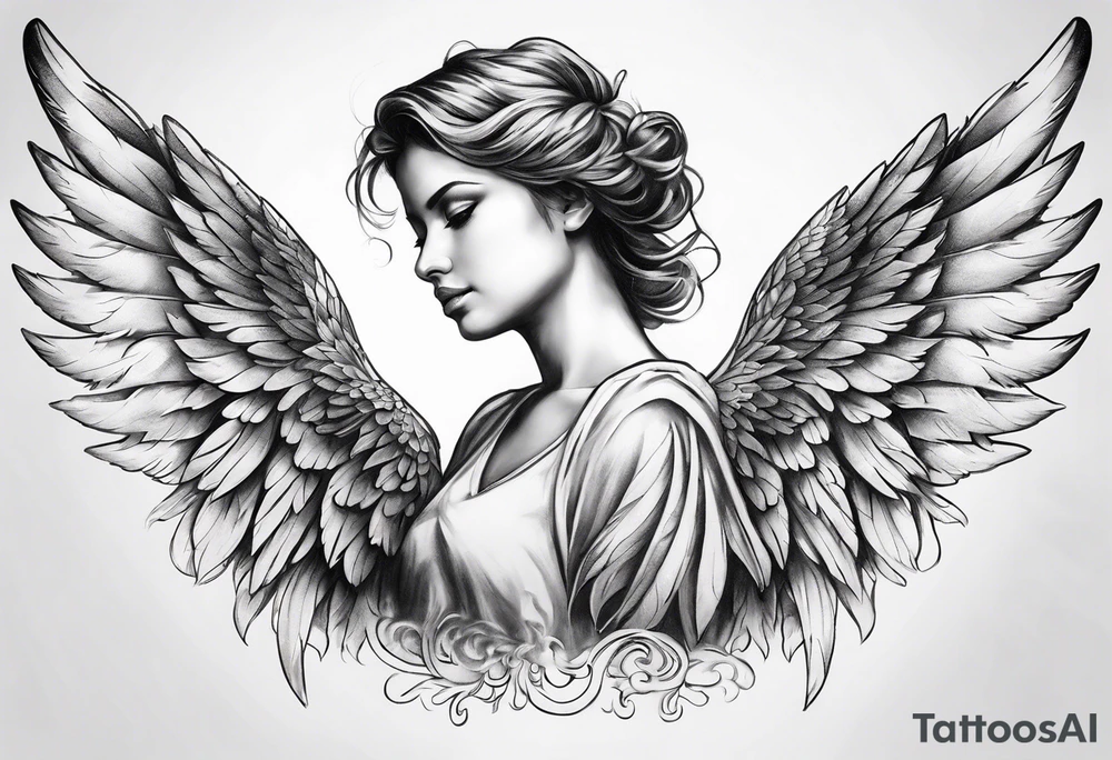 Angel wings tattoo idea