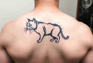 black cat tattoo idea