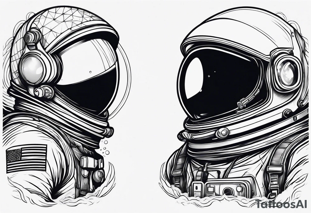 astronaut in space tattoo idea