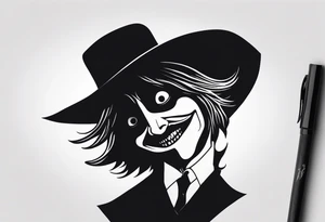 the babadook from the movie in a shadow tattoo idea