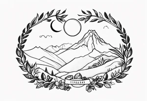 Tattoo of Ecuador in two parts. tattoo idea