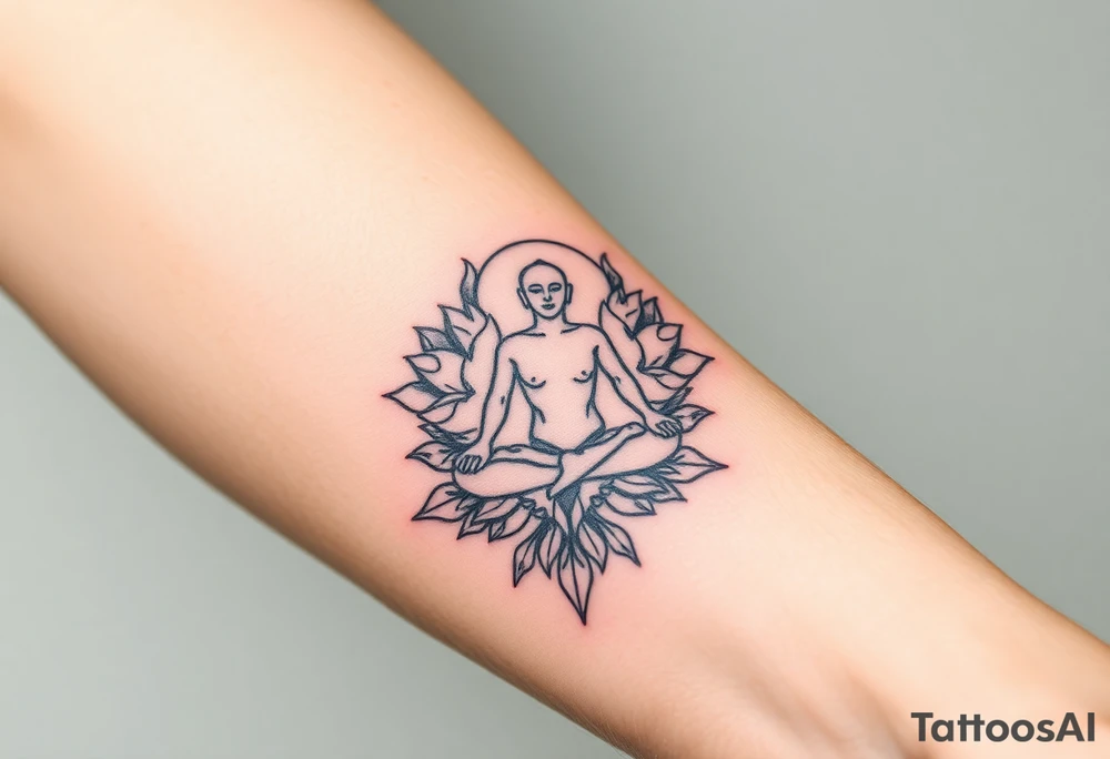 victory over coma and methadone. a new life in meditation tattoo idea
