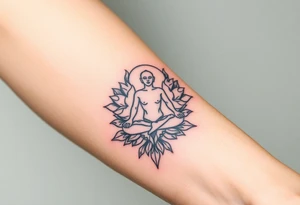 victory over coma and methadone. a new life in meditation tattoo idea