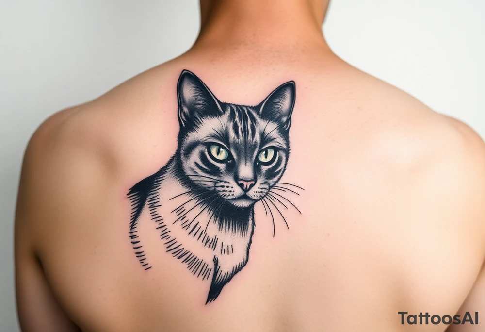 Burmese cat tattoo idea