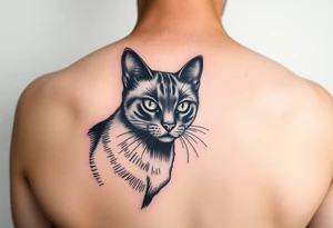 Burmese cat tattoo idea