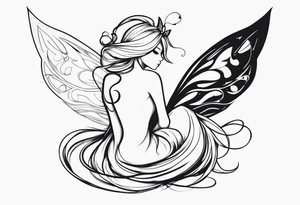 A fairy with a tail tattoo idea