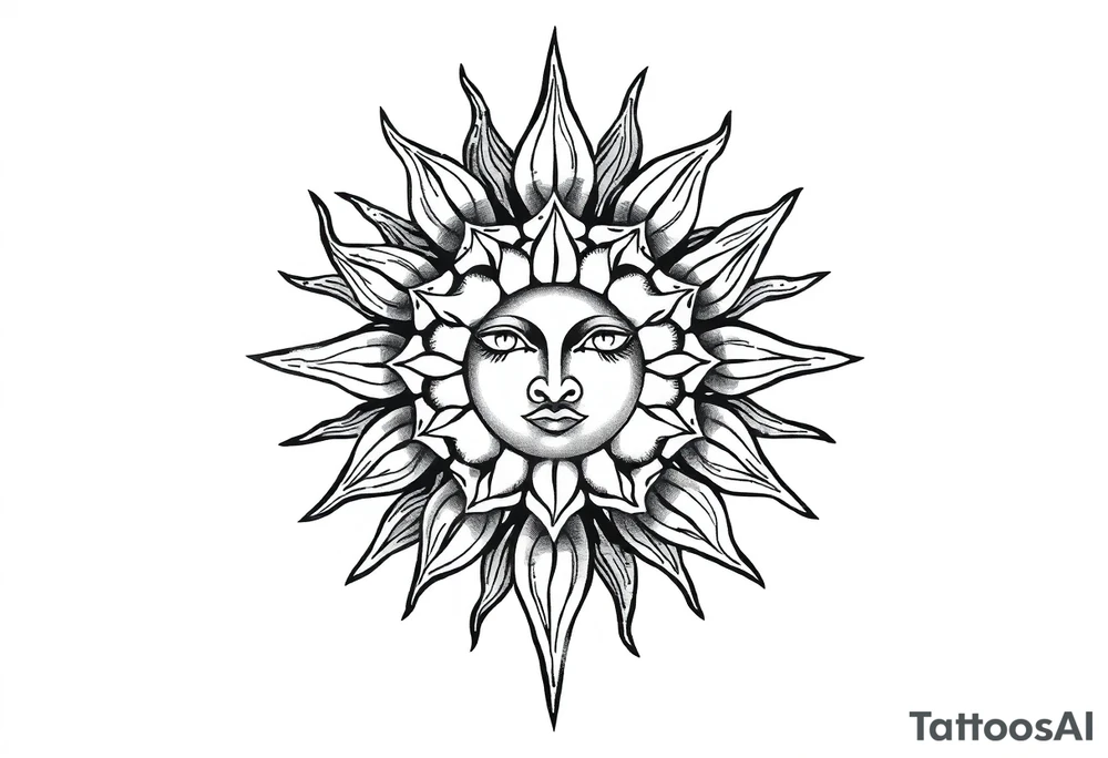 Sun tattoo idea