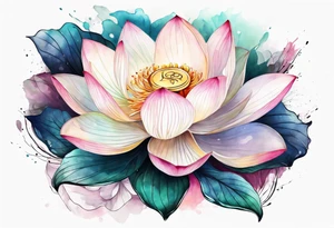 lotus flower  masculine design tattoo idea