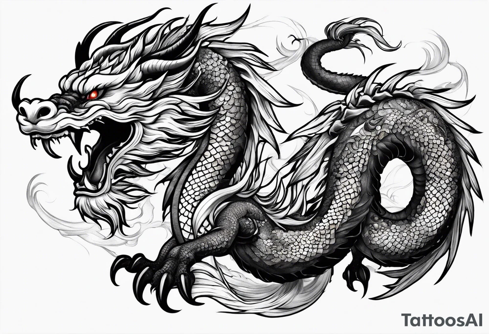 Japanese dragon tattoo idea