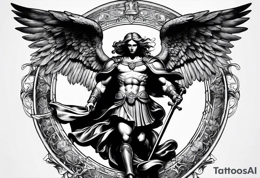 Archangel Saint Michael tattoo idea