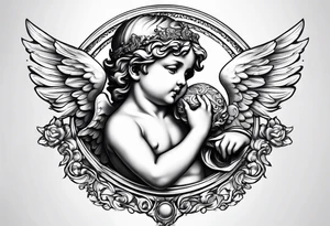 renaissance style cherub tattoo tattoo idea